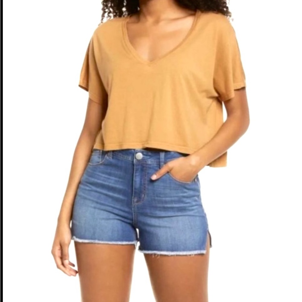 Nordstrom | BP V-Neck Dolman Crop T-Shirt iCaramel Tan